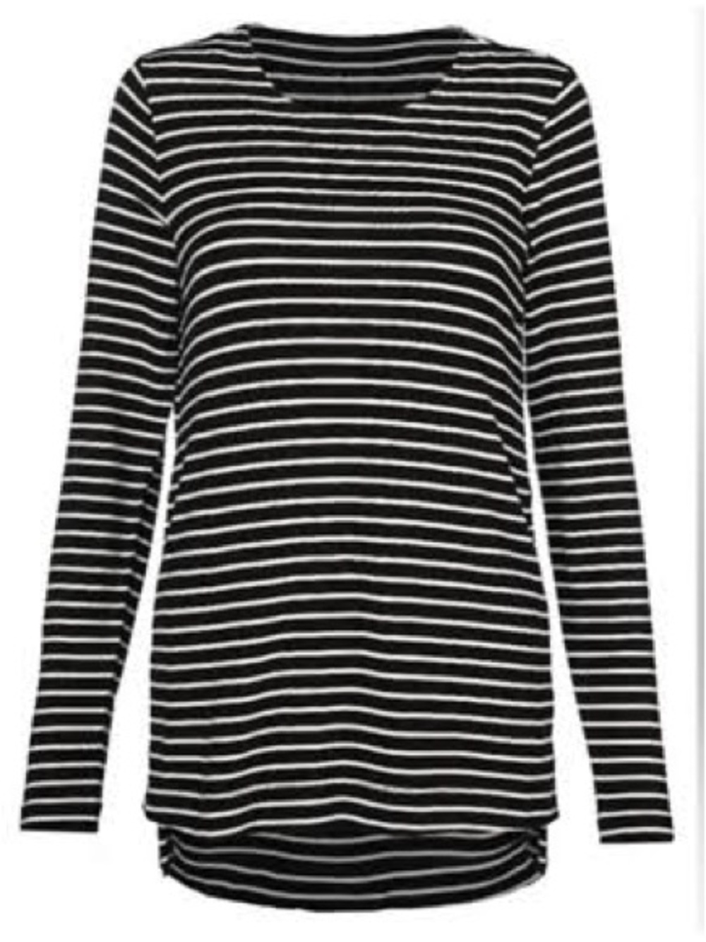Cabi Side Snap Tee Black/White Medium